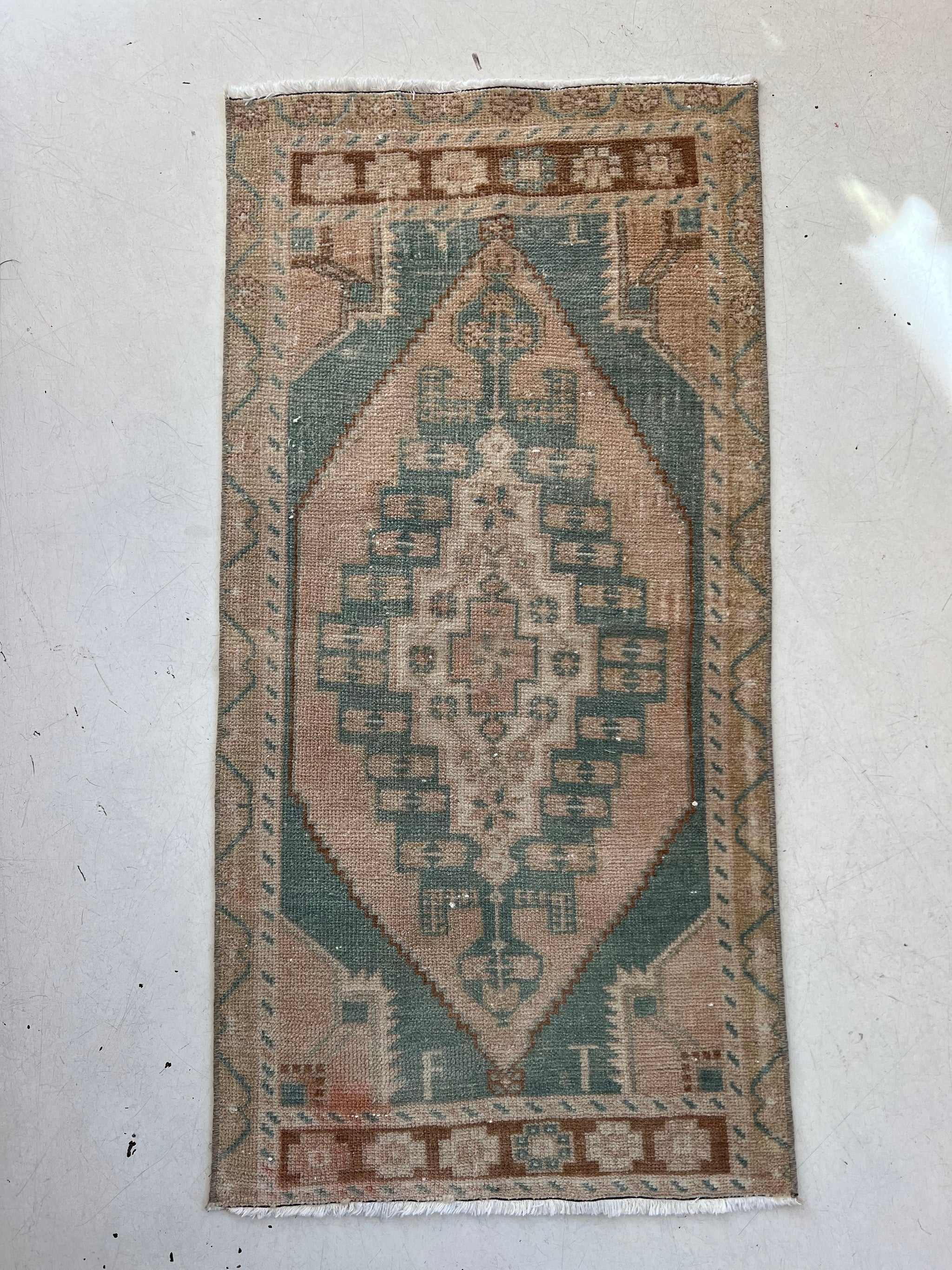 Vintage Turkish small fashion rug